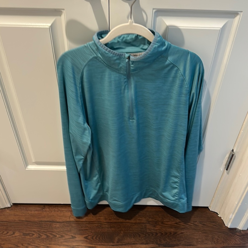 Teal Quarter-Zip Pullover Walter Hagen Large